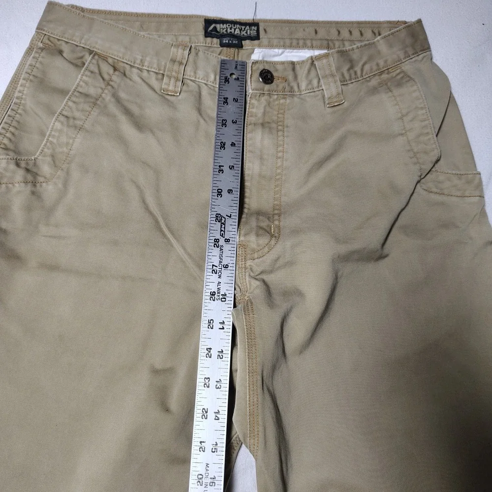 Mountain Khakis Pants Mens 34x32 Tan Teton Cotton Twill Rugged Outdoor Chino - Picture 5 of 14